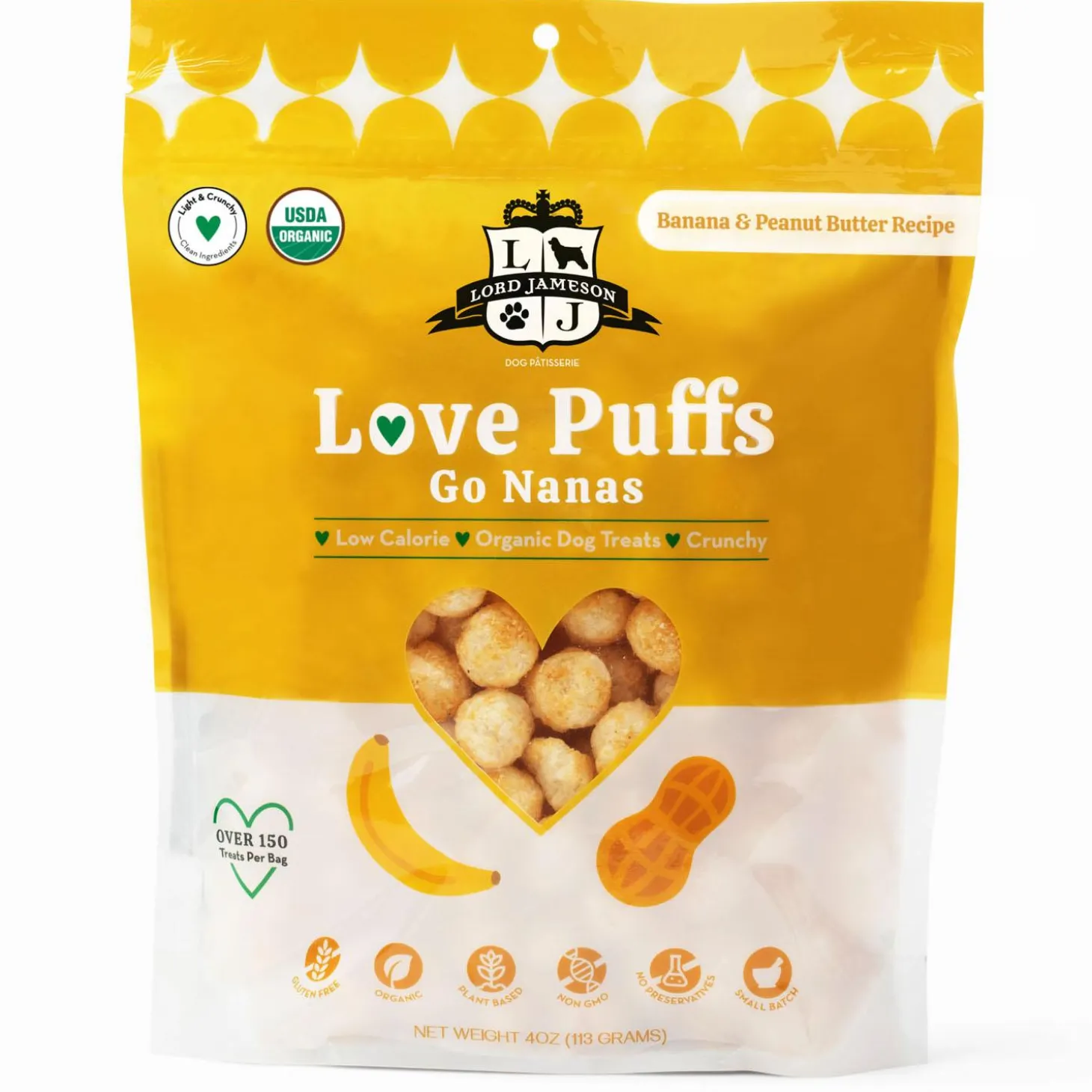 Love Puffs Go Nanas Dog Treats