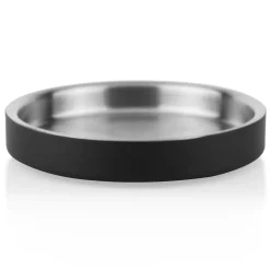 Low Double Wall Black Feeding Bowl