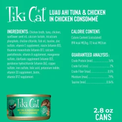 Luau Ahi Tuna & Chicken Recipe in Chicken Consomme Cat Food