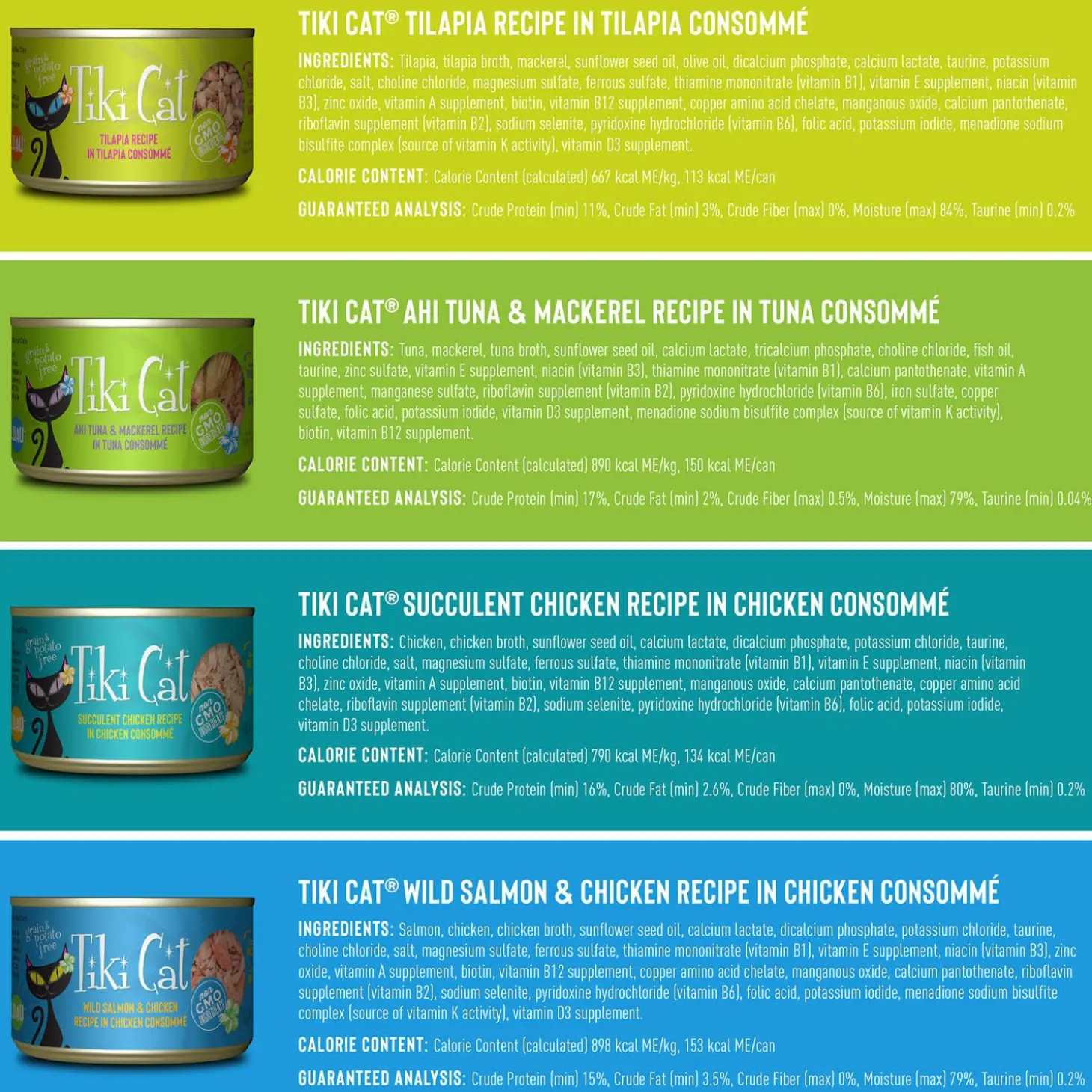 Luau Variety Pack 6oz Cans Cat Food