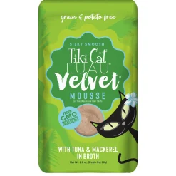 Luau Velvet Mousse Tuna & Mackerel in Broth Cat Food