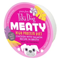 Meaty Chicken with Salmon Recipe in Broth Dog Food