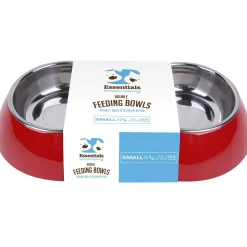 Melamine Double Feeding Bowl Red