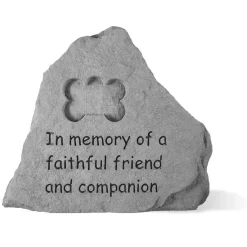 Memorial Stone with Bone Shaped Opening