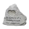 Memorial Stone with Heart Shaped Opening