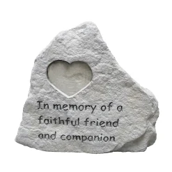 Memorial Stone with Heart Shaped Opening