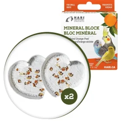 Mineral Block with Dried Orange Peel for Small Birds