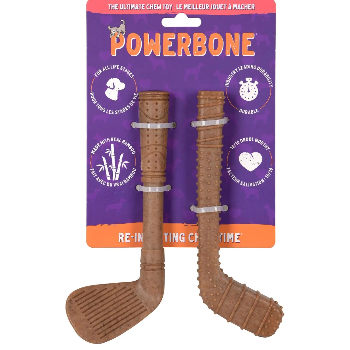 Mini Hockey Stick & Golf Club Set Chew Dog Toys