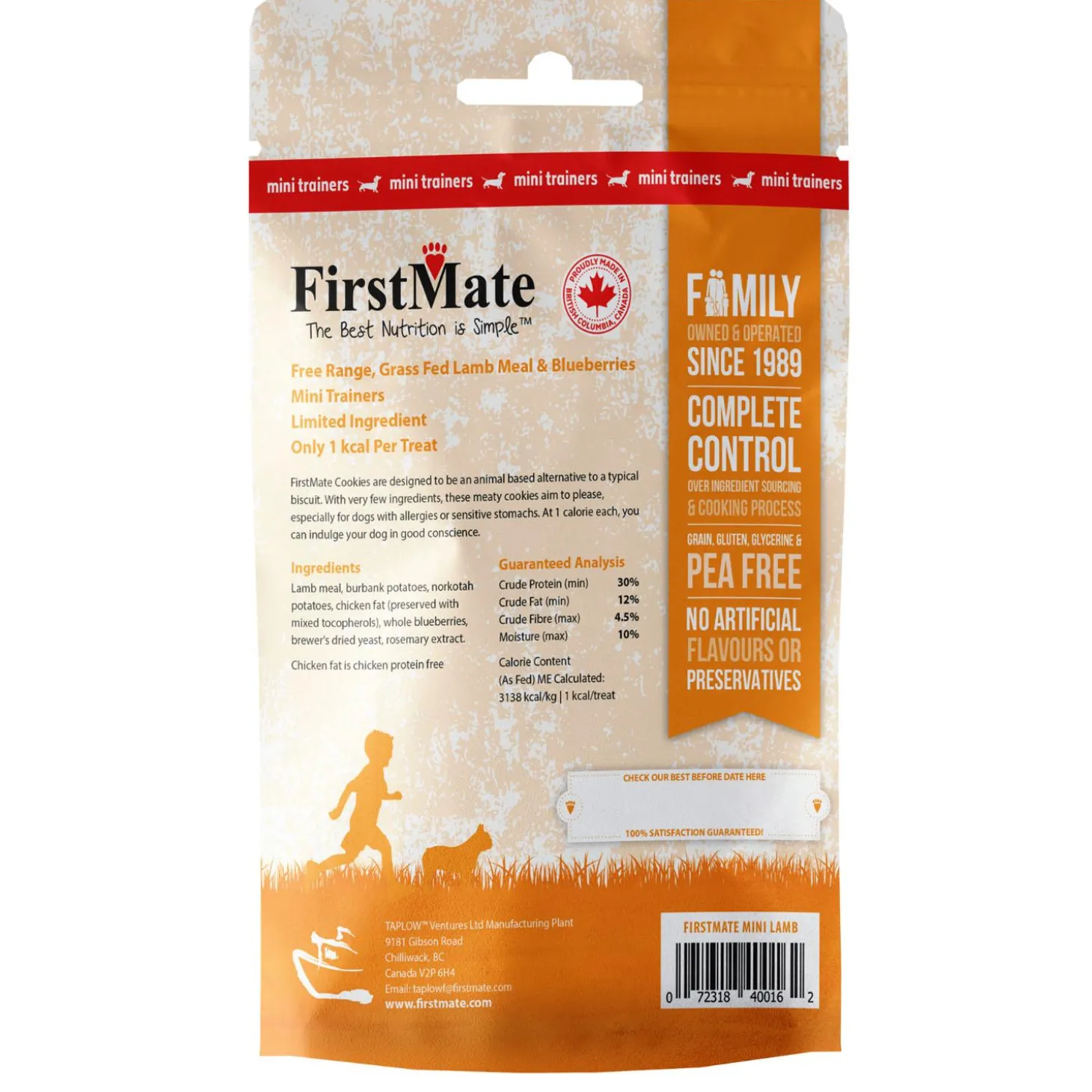 Mini Trainers Free Range Grass Fed Lamb Meal & Blueberries Cookies Dog Treats