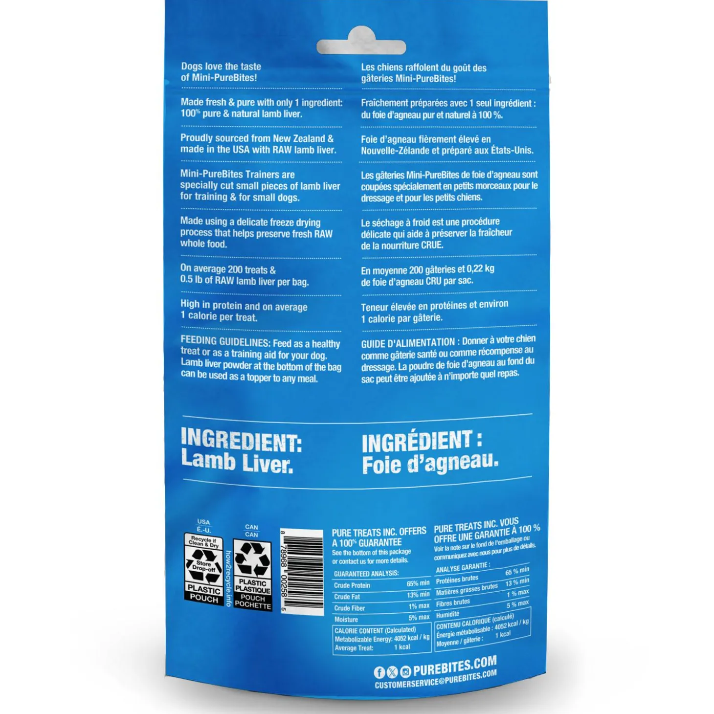 Mini Trainers Lamb Liver Dog Treats