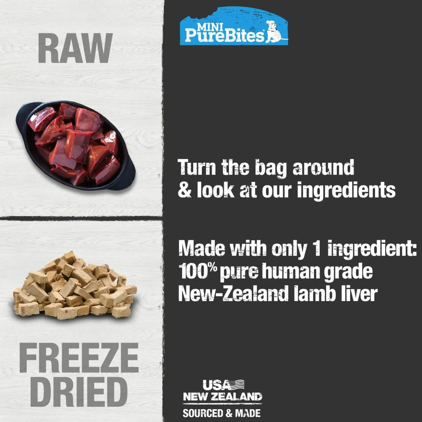 Mini Trainers Lamb Liver Dog Treats