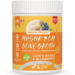 Mushroom Bone Broth Lion's Mane & Blueberry Dog & Cat Meal Topper