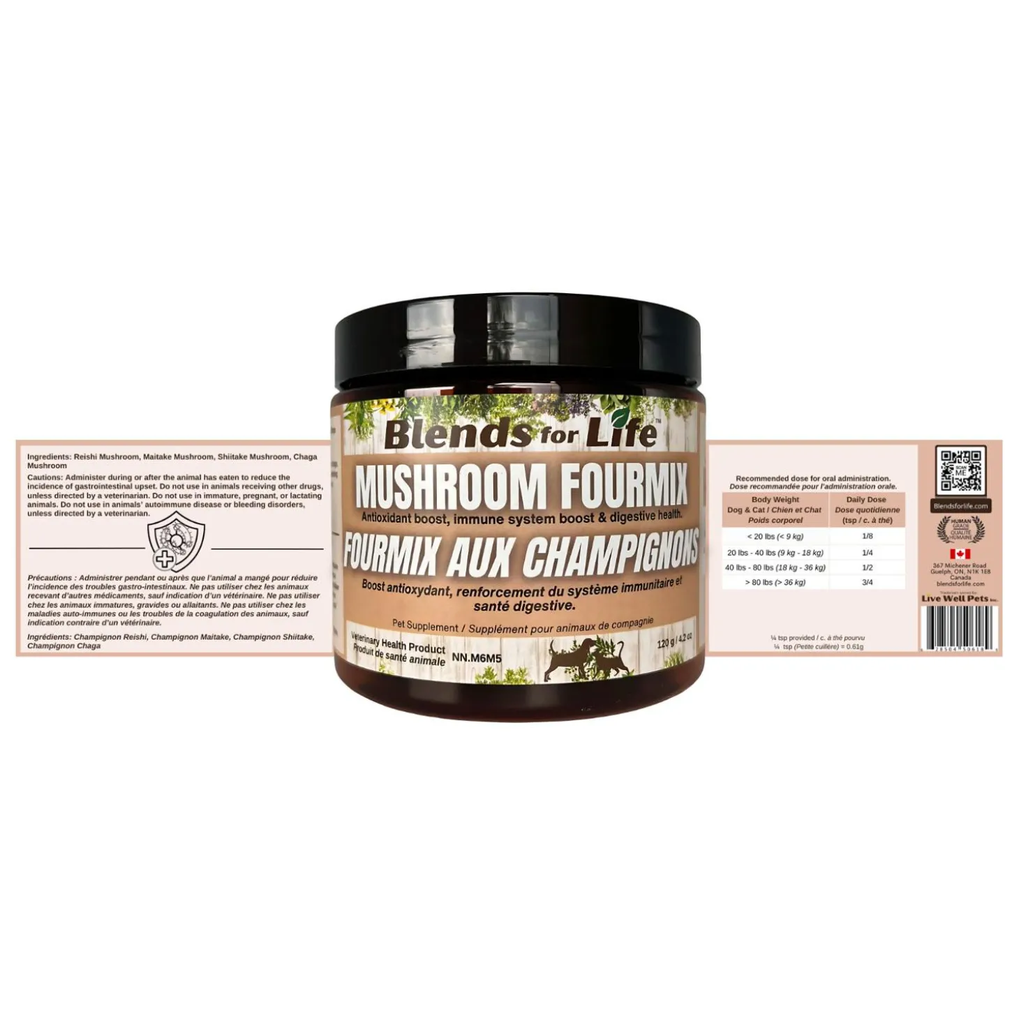 Mushroom Fourmix Pet Supplement