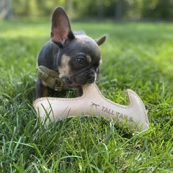 Natural Leather Antler Dog Toy