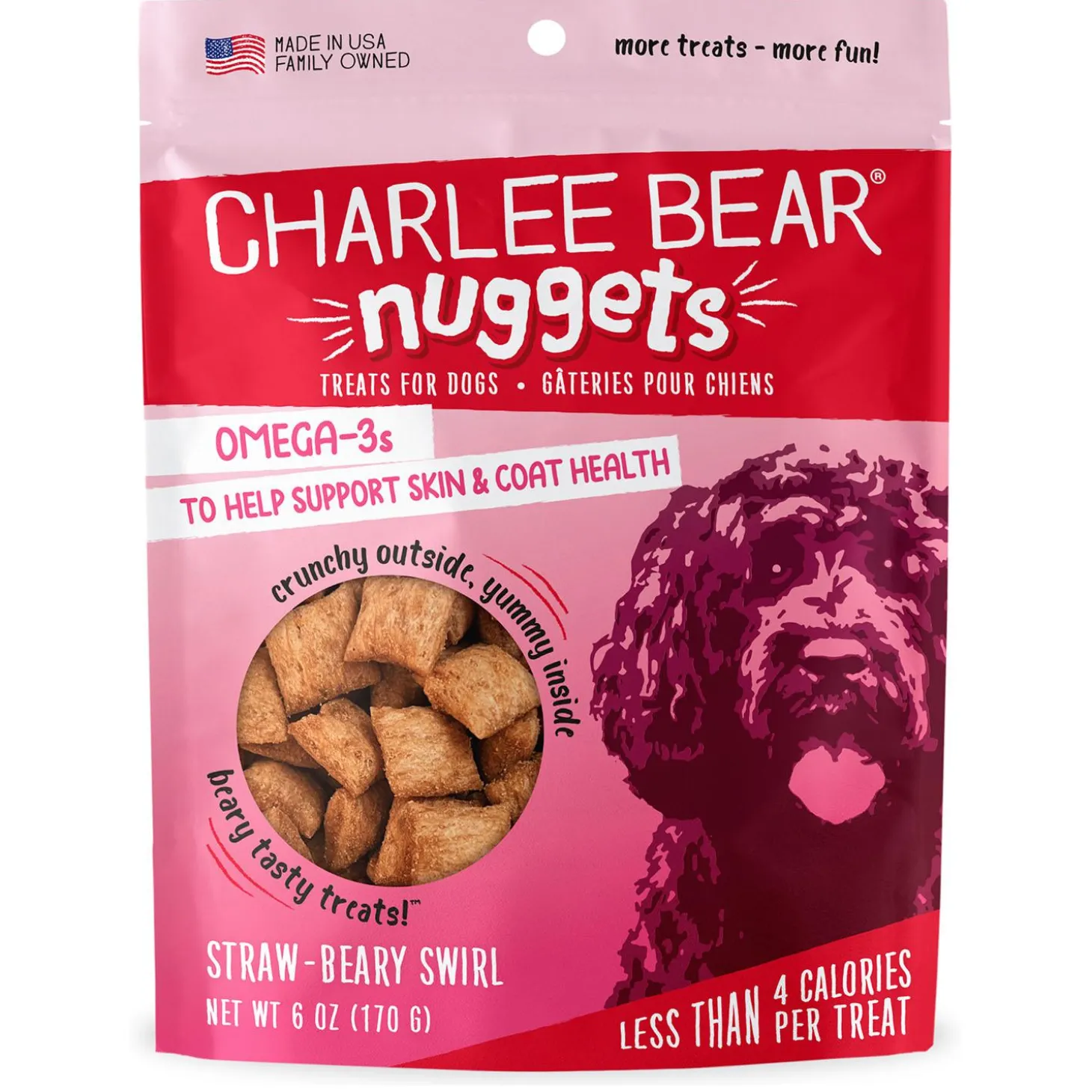 Nuggets Straw-Beary Swirl Dog Treats