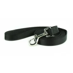 Nylon 1in Black Dog Leash