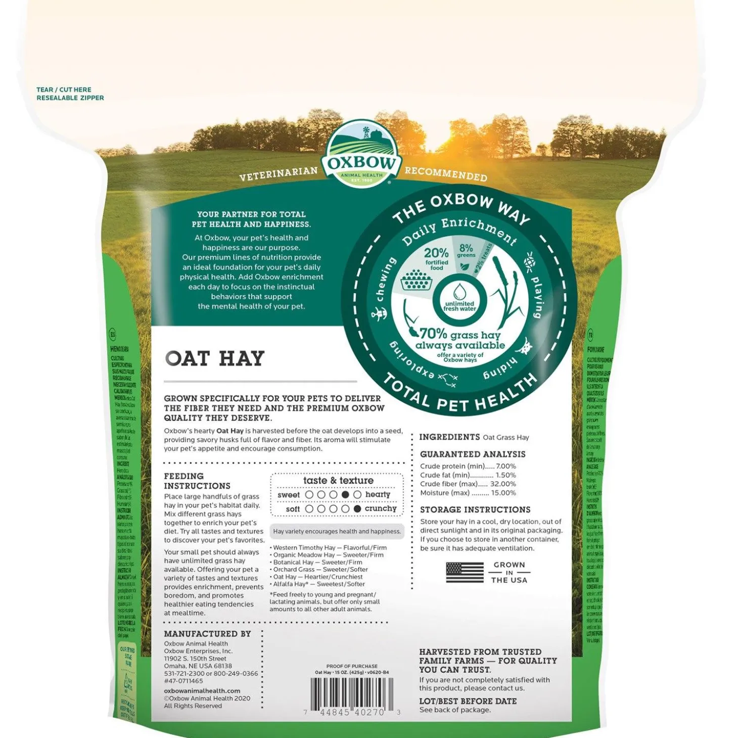 Oat Hay for Small Animals