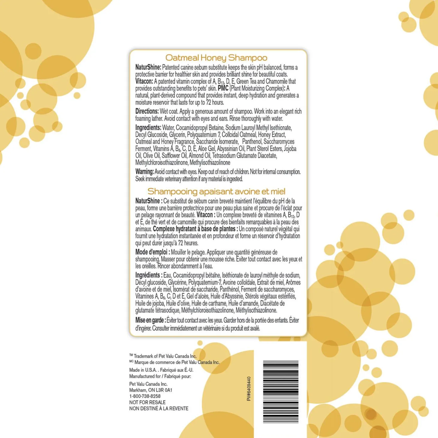 Oatmeal Honey Dog Shampoo