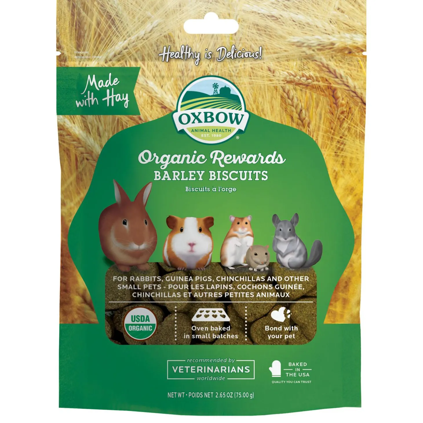 Organic Rewards Barley Biscuits Small Animal Treats