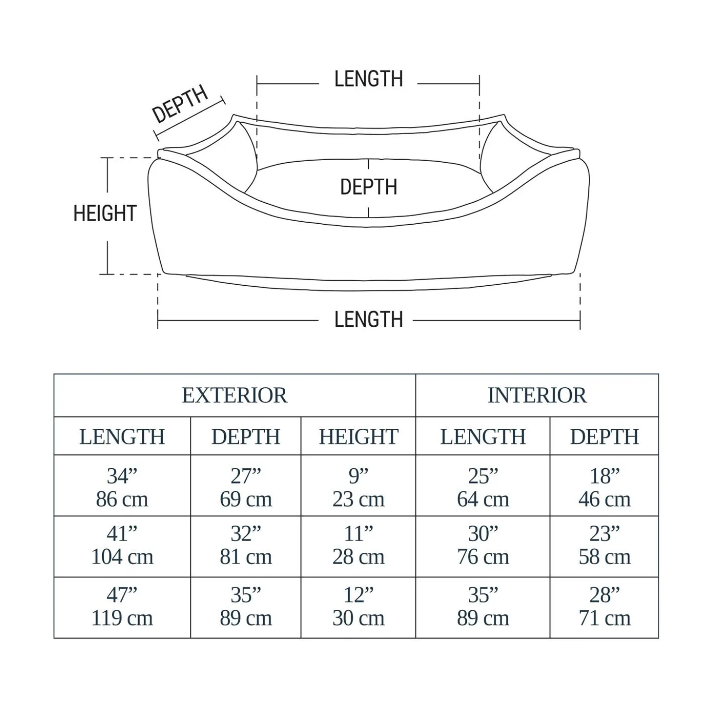 Orthopedic Lounger Charcoal Bed