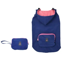 Packable Blue Poncho