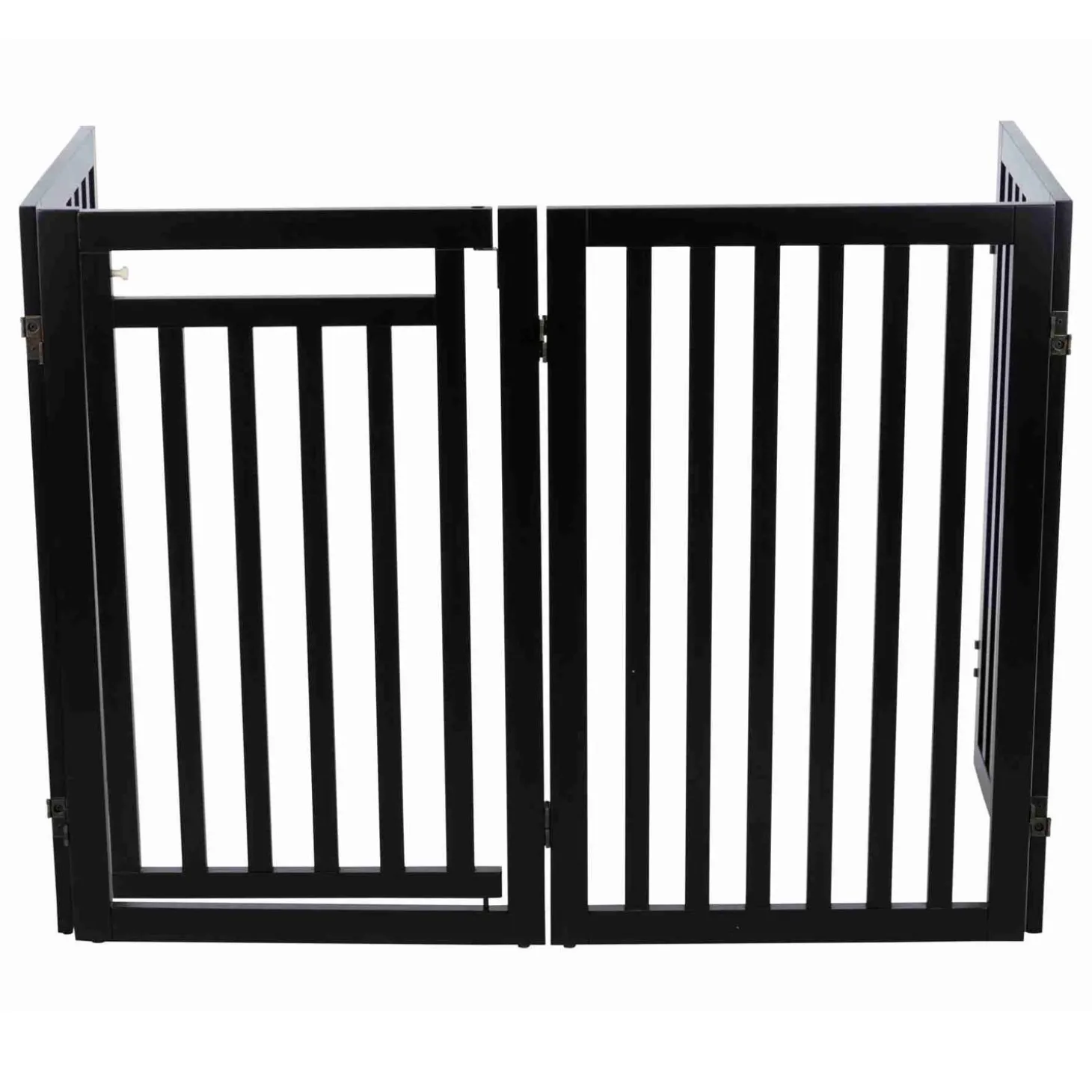 4-Panel Convertible Wooden Pet Gate
