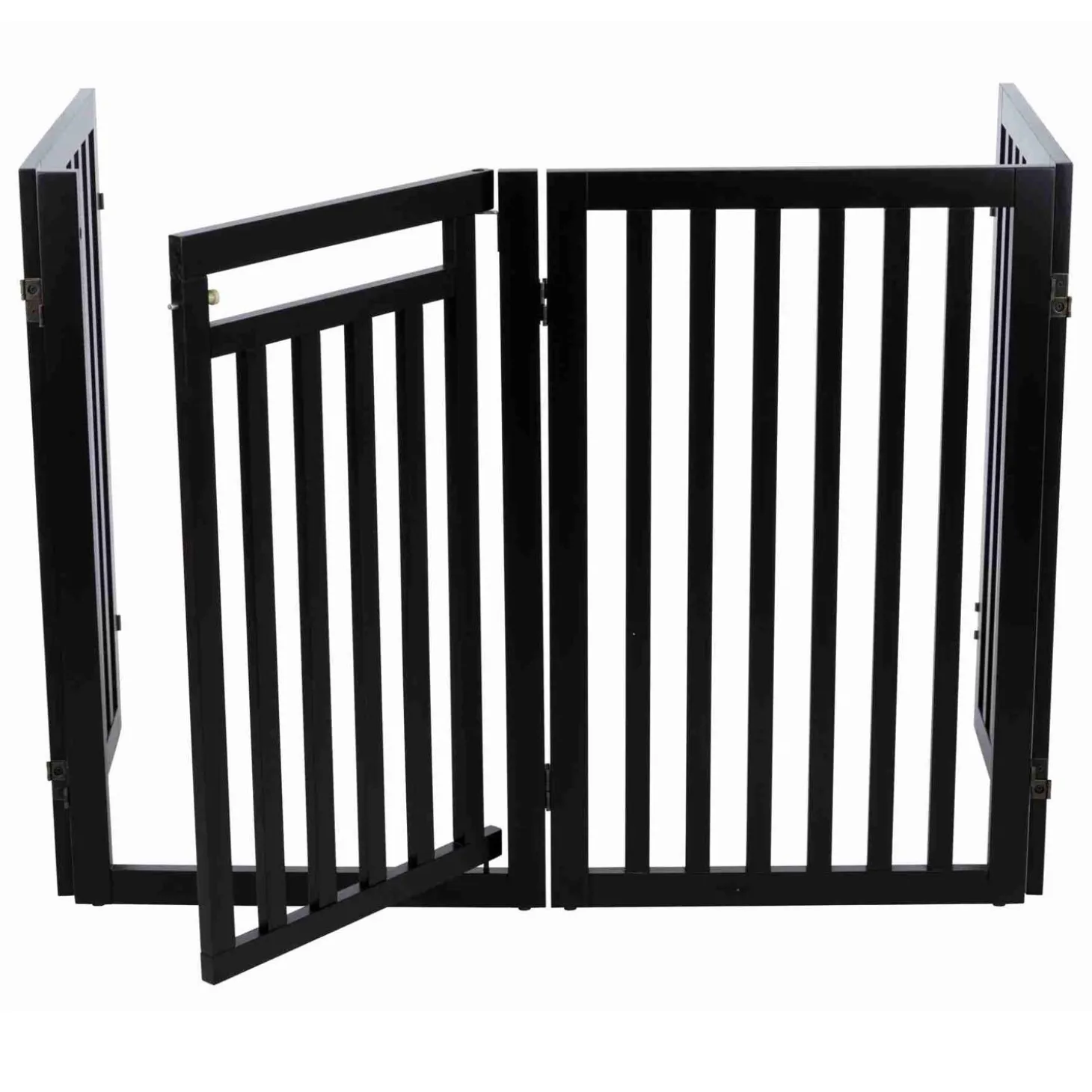4-Panel Convertible Wooden Pet Gate
