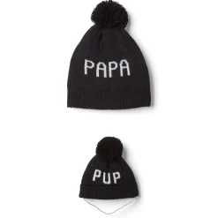 Papa & Pup Black Hat Set
