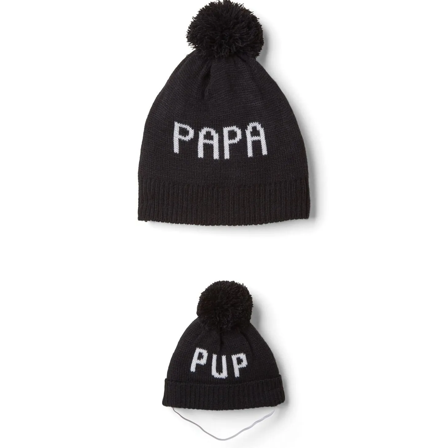 Papa & Pup Black Hat Set