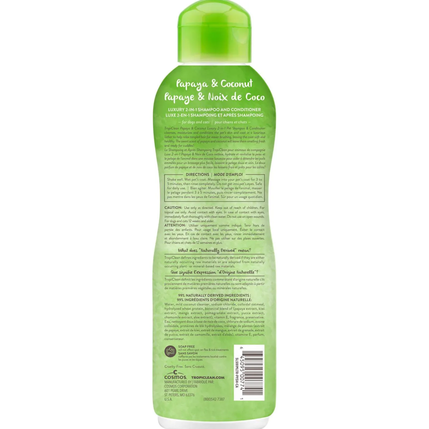 Papaya & Coconut Luxury 2-in-1 Pet Shampoo & Conditioner