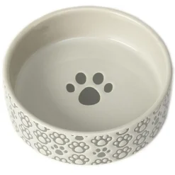 Paws Shallow Stoneware Round Bowl