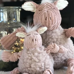 Penelope Pig HuggleFleece FlufferKnottie Plush Dog Toy