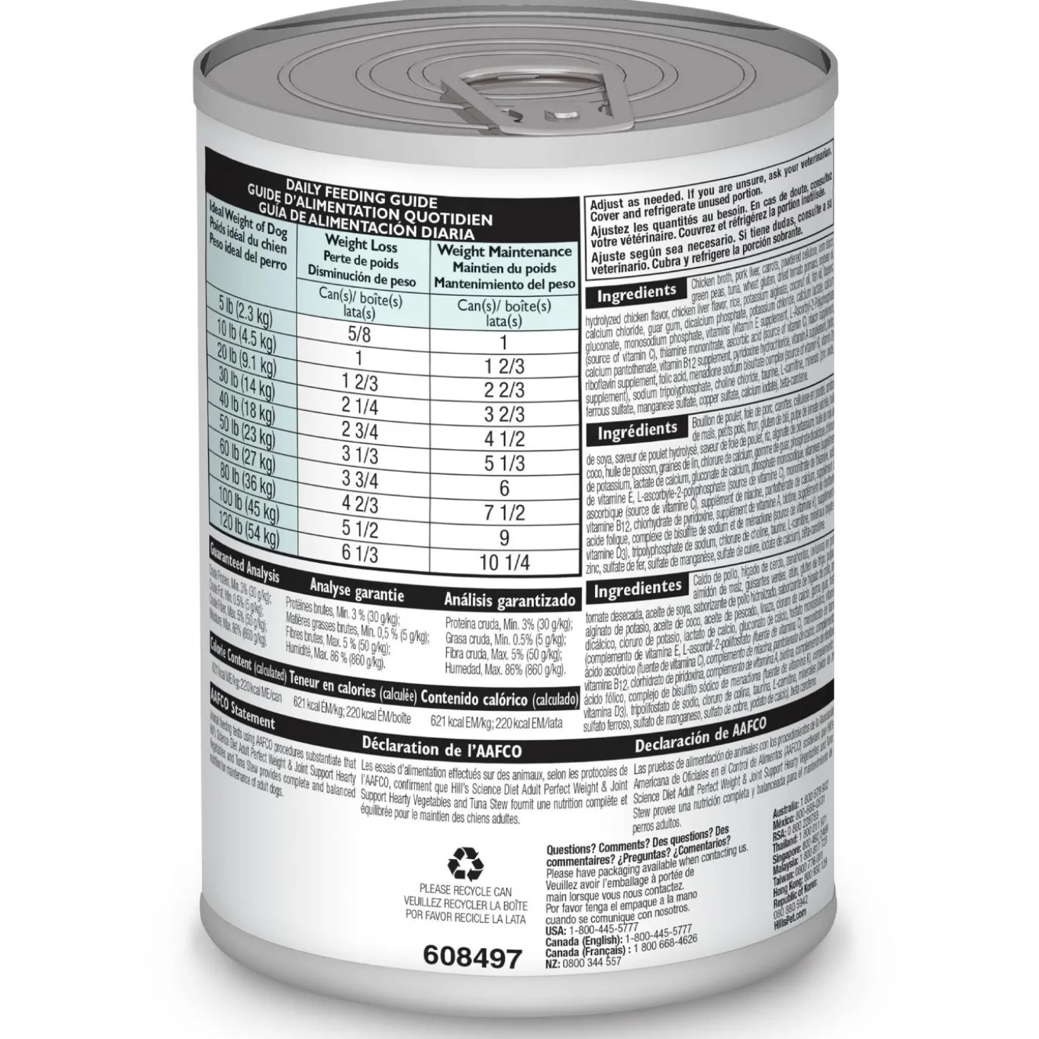 Perfect Weight & Joint Support Hearty Vegetables & Tuna Stew Adult Dog Food