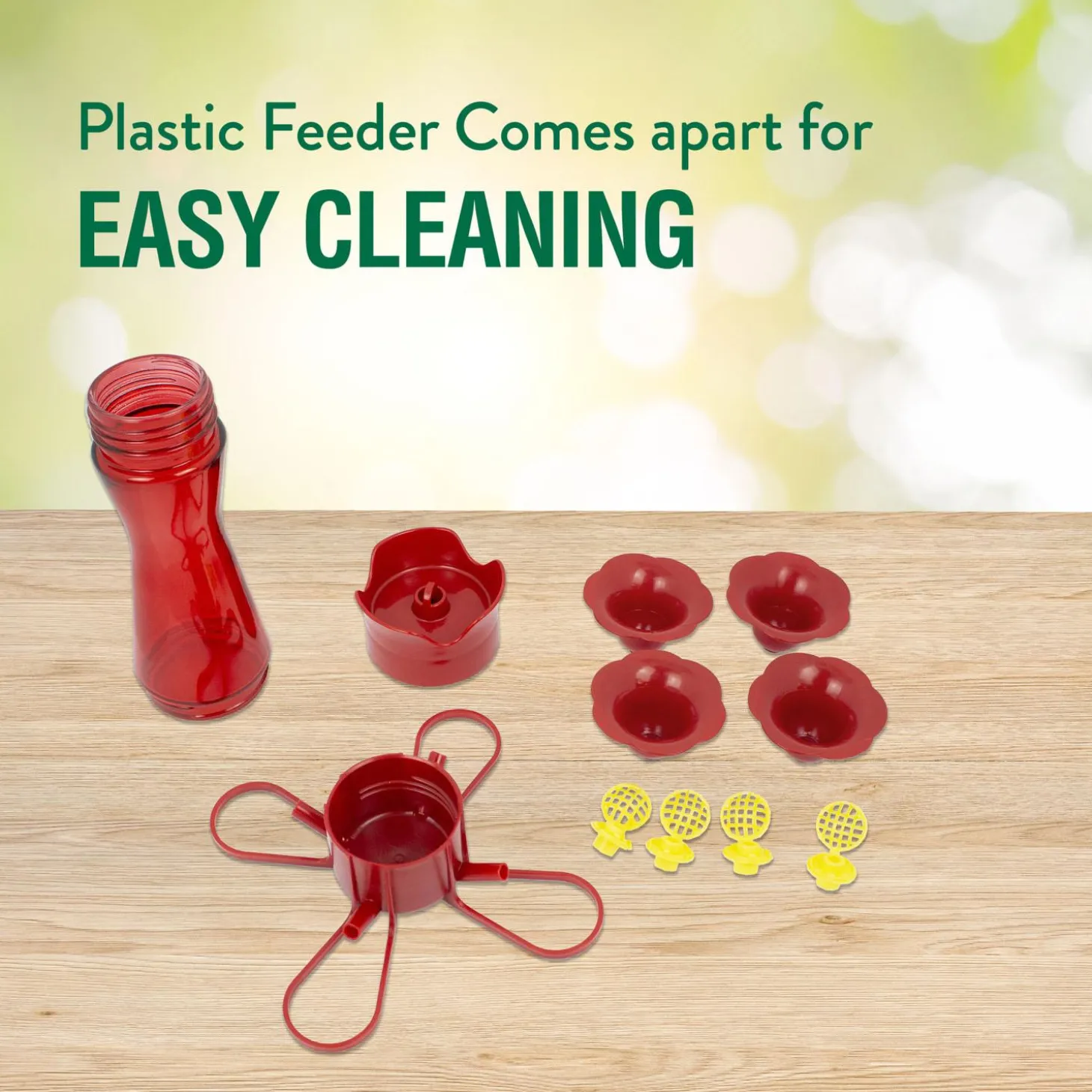 Pinch-Waist Plastic Hummingbird Feeder