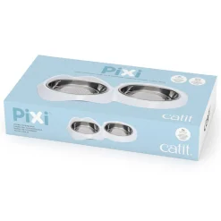 PIXI Double Feeding White Dish