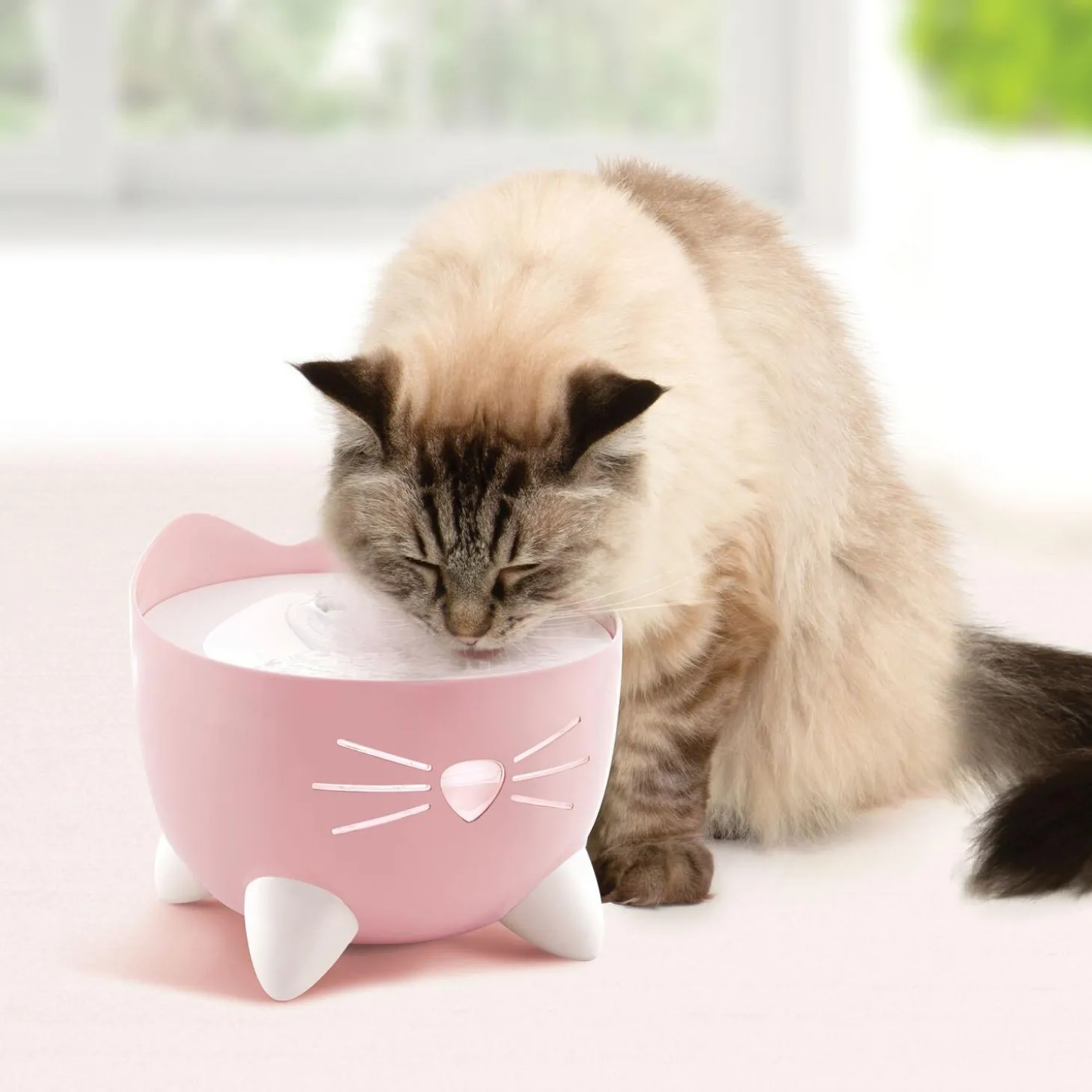 PIXI Pink Cat Drinking Fountain