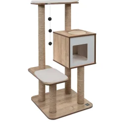 PIXI Vesper High Base Oak Cat Tree