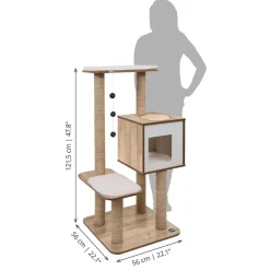 PIXI Vesper High Base Oak Cat Tree