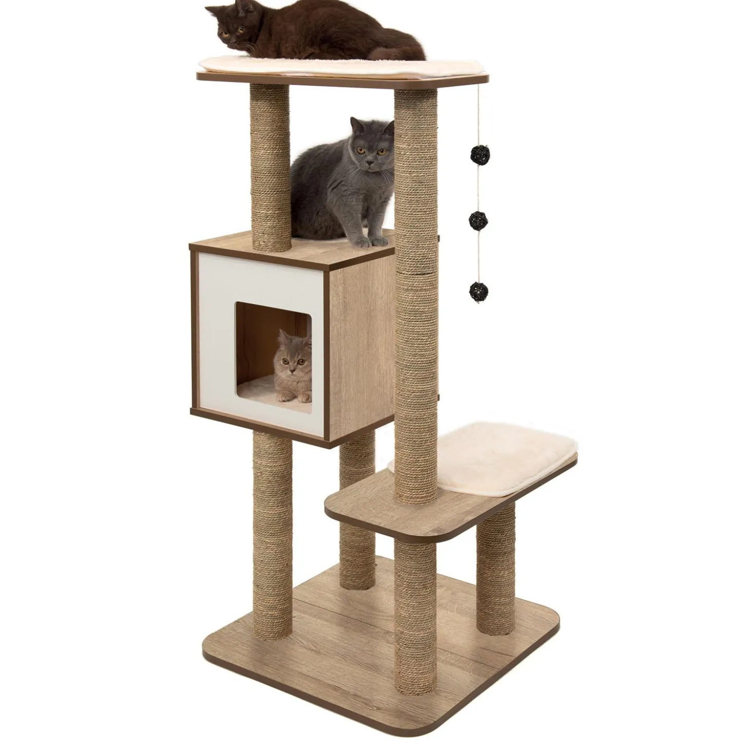 PIXI Vesper High Base Oak Cat Tree