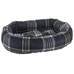 Plaid Donut Bed Navy