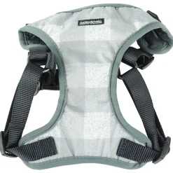 Plaid Grey Dog Harness