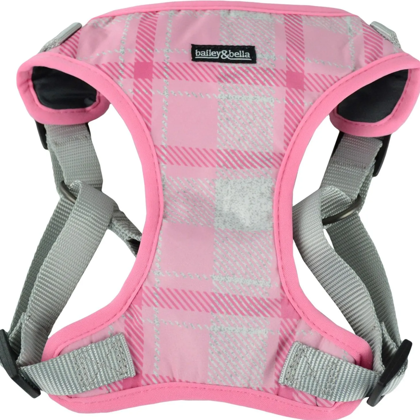 Plaid Pink Dog Harness