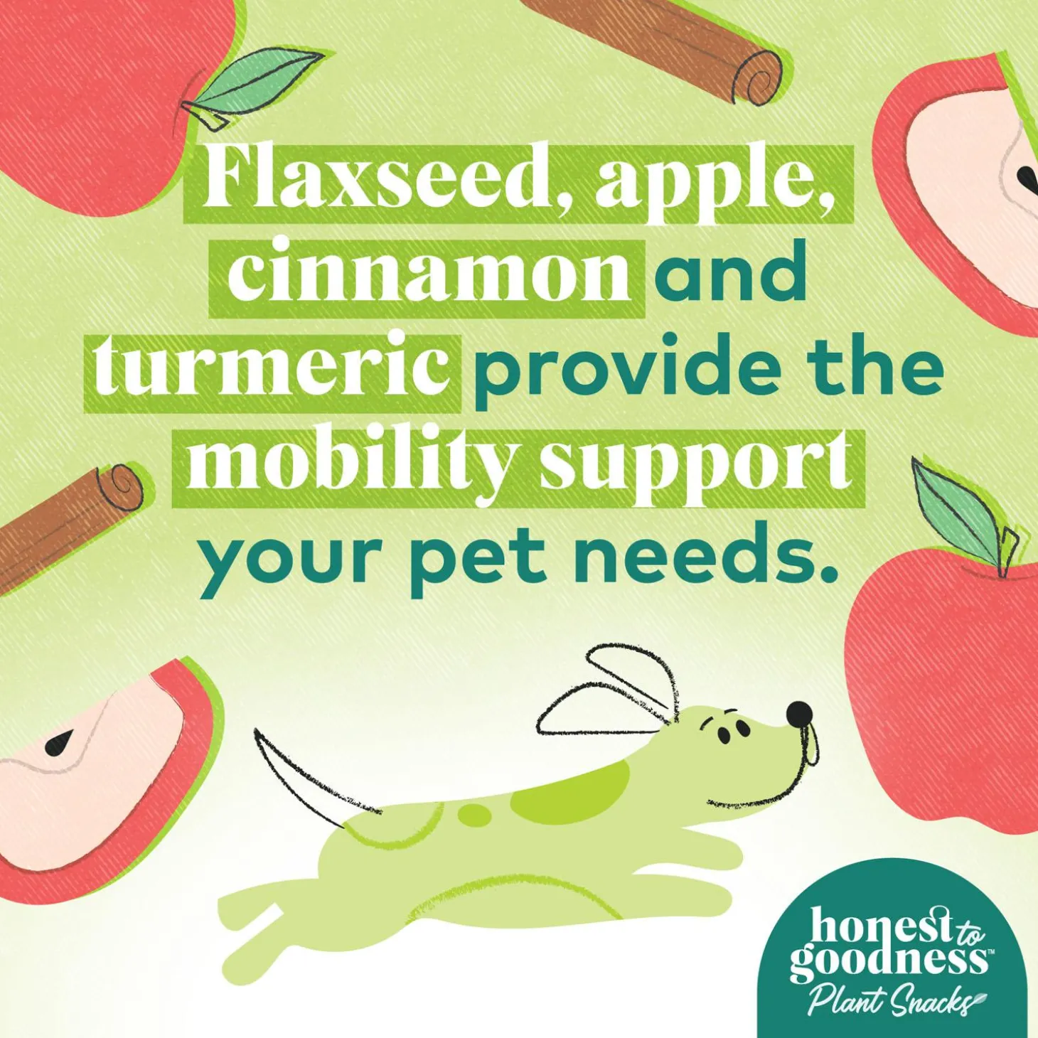 Plant Snacks Happy Feet Apple & Cinnamon Recipe Dog Treats