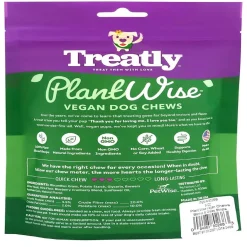 Plant Wise Vegan Chews Miscanthus Grass & Berry Recipe Medium Dog Treats