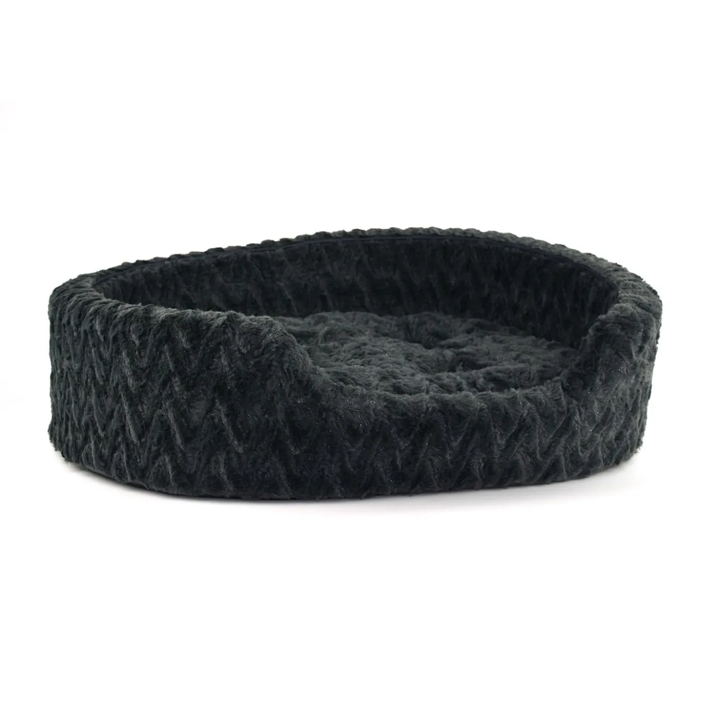 Plush Bolster Bed Grey