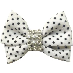 Polka Dot Hair Clip Bow Black/White