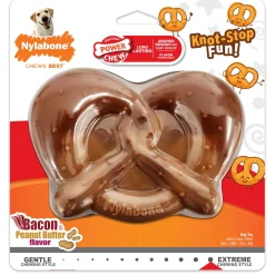 Power Chew Bacon & Peanut Butter Flavour Pretzel Dog Toy