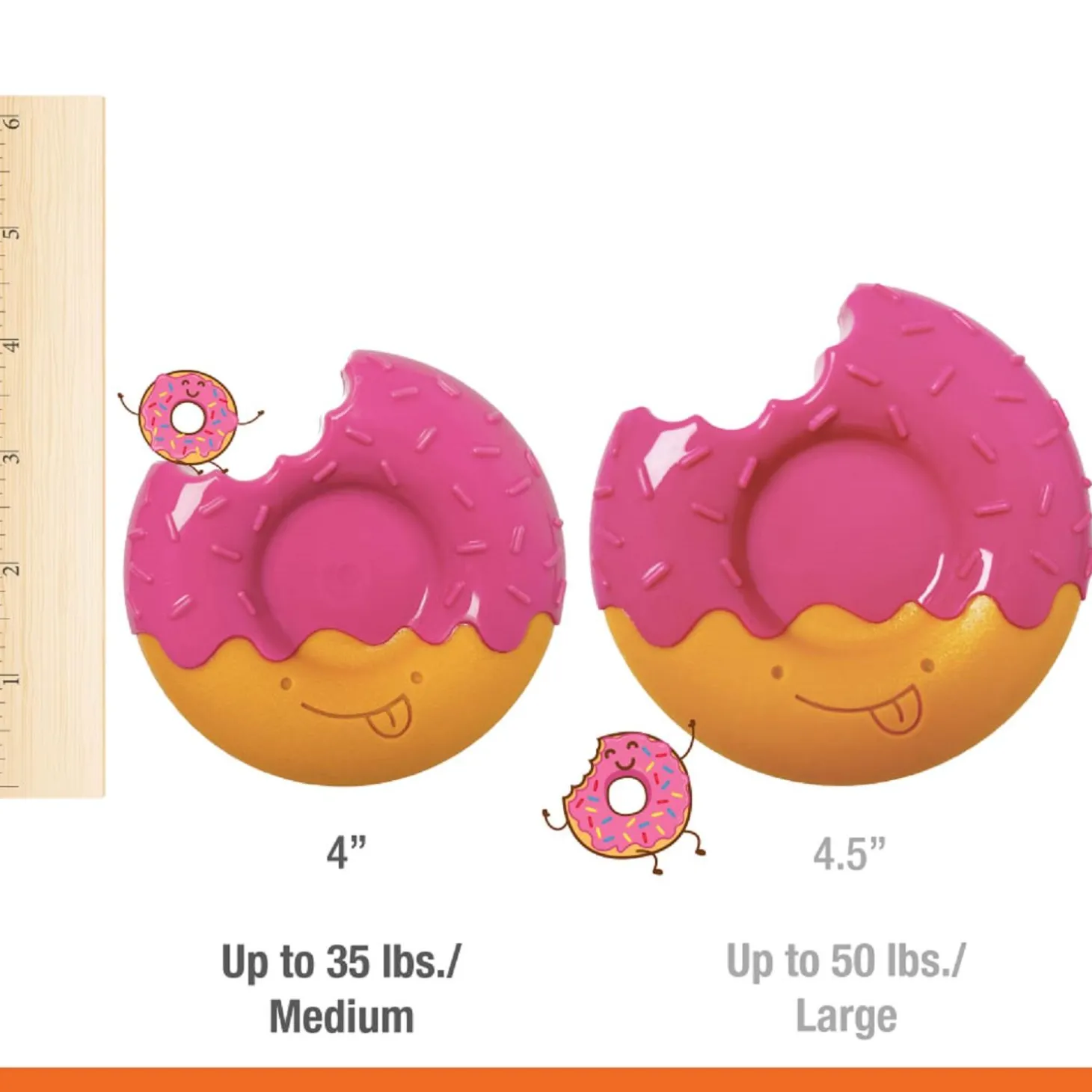 Power Chew Bacon Glazed Flavour Donut Dog Toy