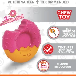 Power Chew Bacon Glazed Flavour Donut Dog Toy