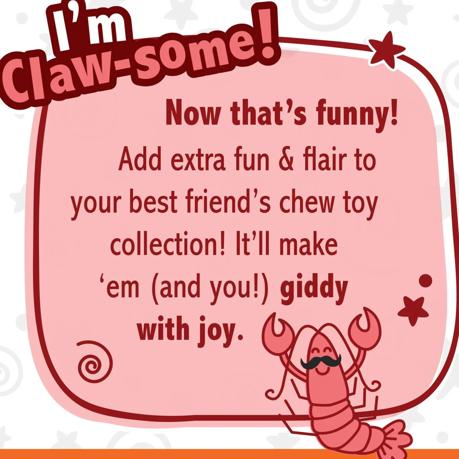 Power Chew Filet Mignon Flavour Lobster Dog Toy